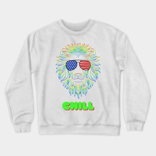 Chill Lion Pop Art Crewneck Sweatshirt